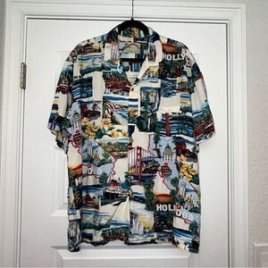 Vintage Paradise Found Button Down Short Sleeve Shirt